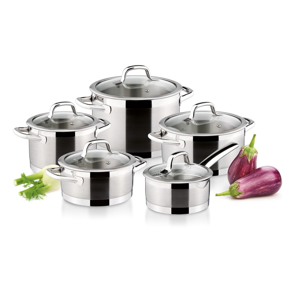 Set de vase pentru gătit 10 buc. din oțel inoxidabil President – Tescoma Set de vase pentru gătit 10 buc. din oțel inoxidabil President – Tescoma