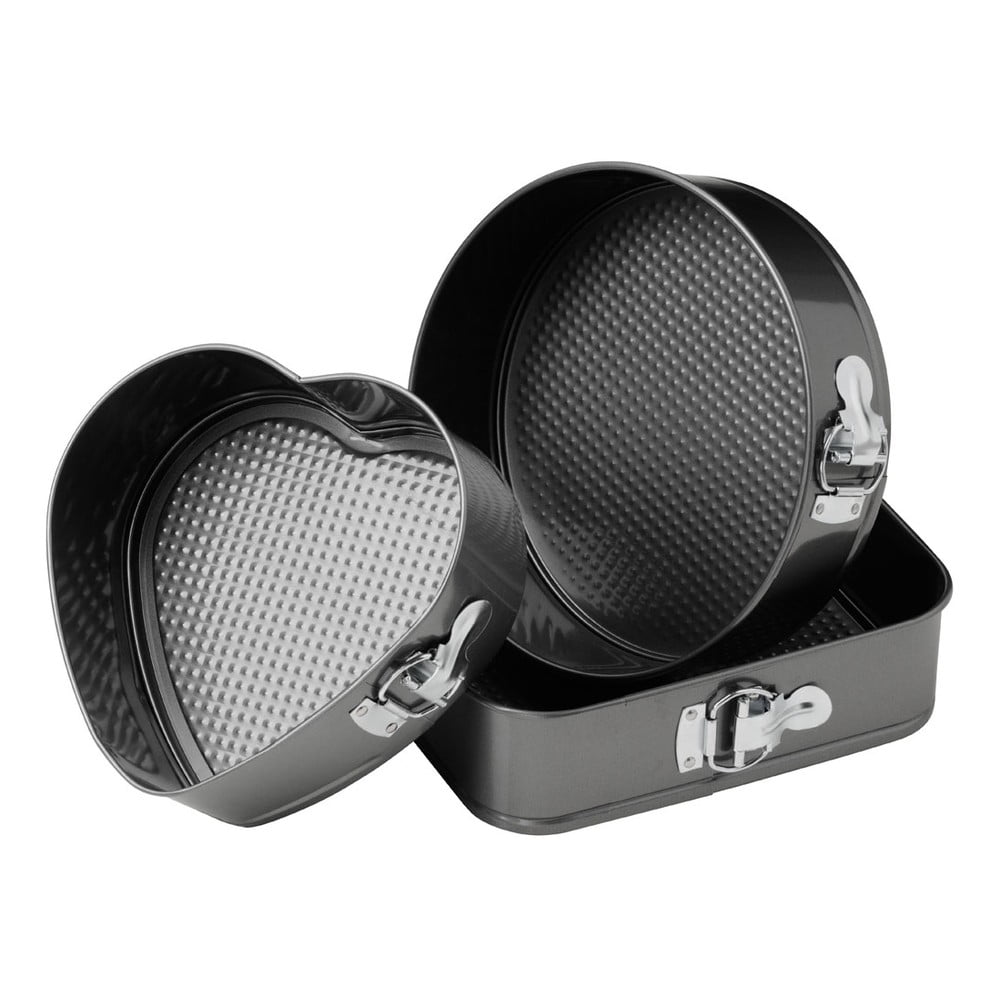 Forme de copt 3 buc. pentru tort din oțel inoxidabil Springform – Premier Housewares Forme de copt 3 buc. pentru tort din oțel inoxidabil Springform – Premier Housewares