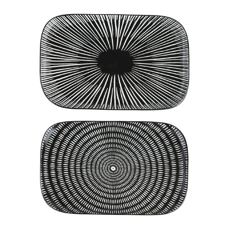 Farfurie - Rectangulaire - Cosmos - Black - Modele diferite | Sema Design Farfurie - Rectangulaire - Cosmos - Black - Modele diferite | Sema Design