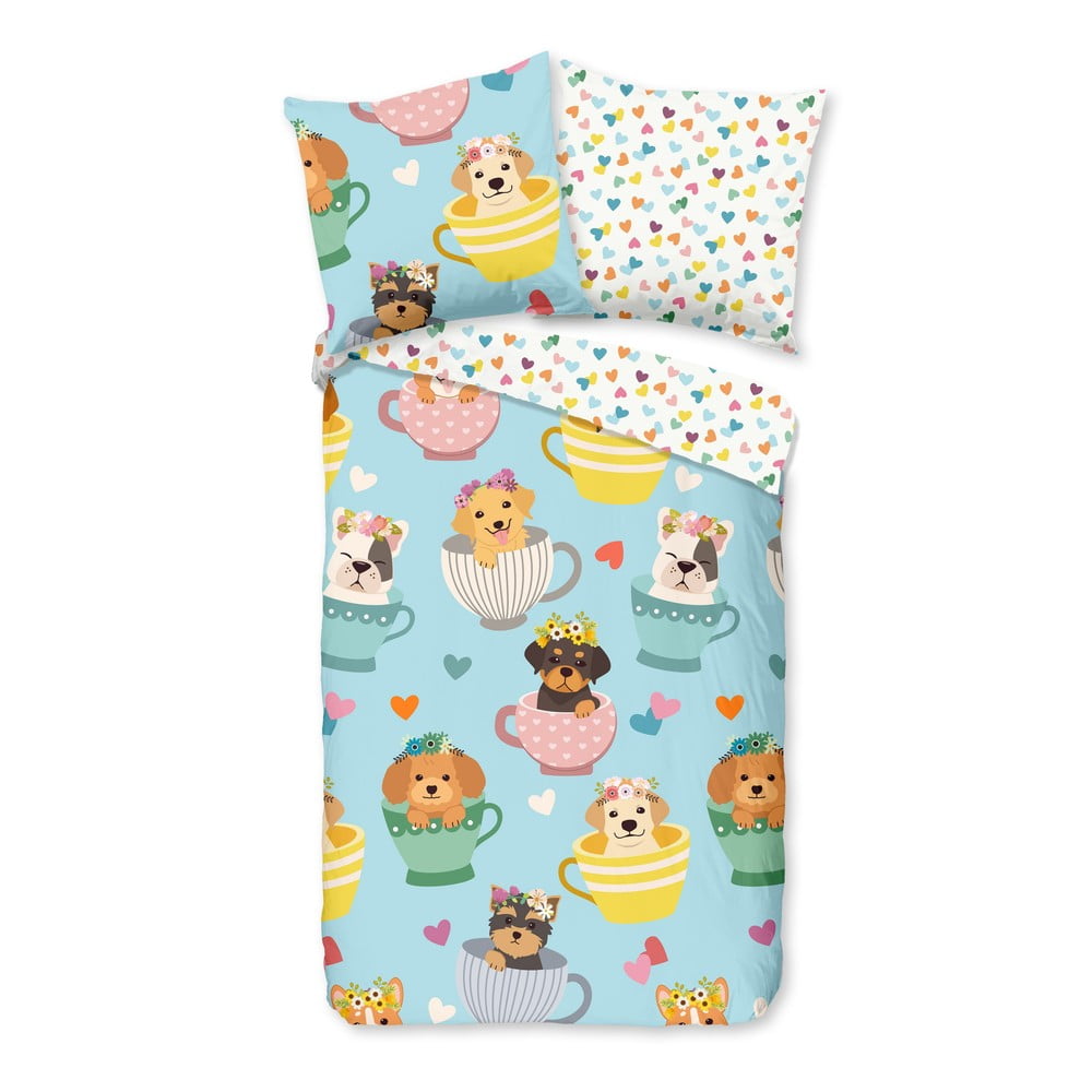 Lenjerie de pat pentru copii din bumbac pentru pătuț 90x130 cm Dogs – Bonami Selection Lenjerie de pat pentru copii din bumbac pentru pătuț 90x130 cm Dogs – Bonami Selection
