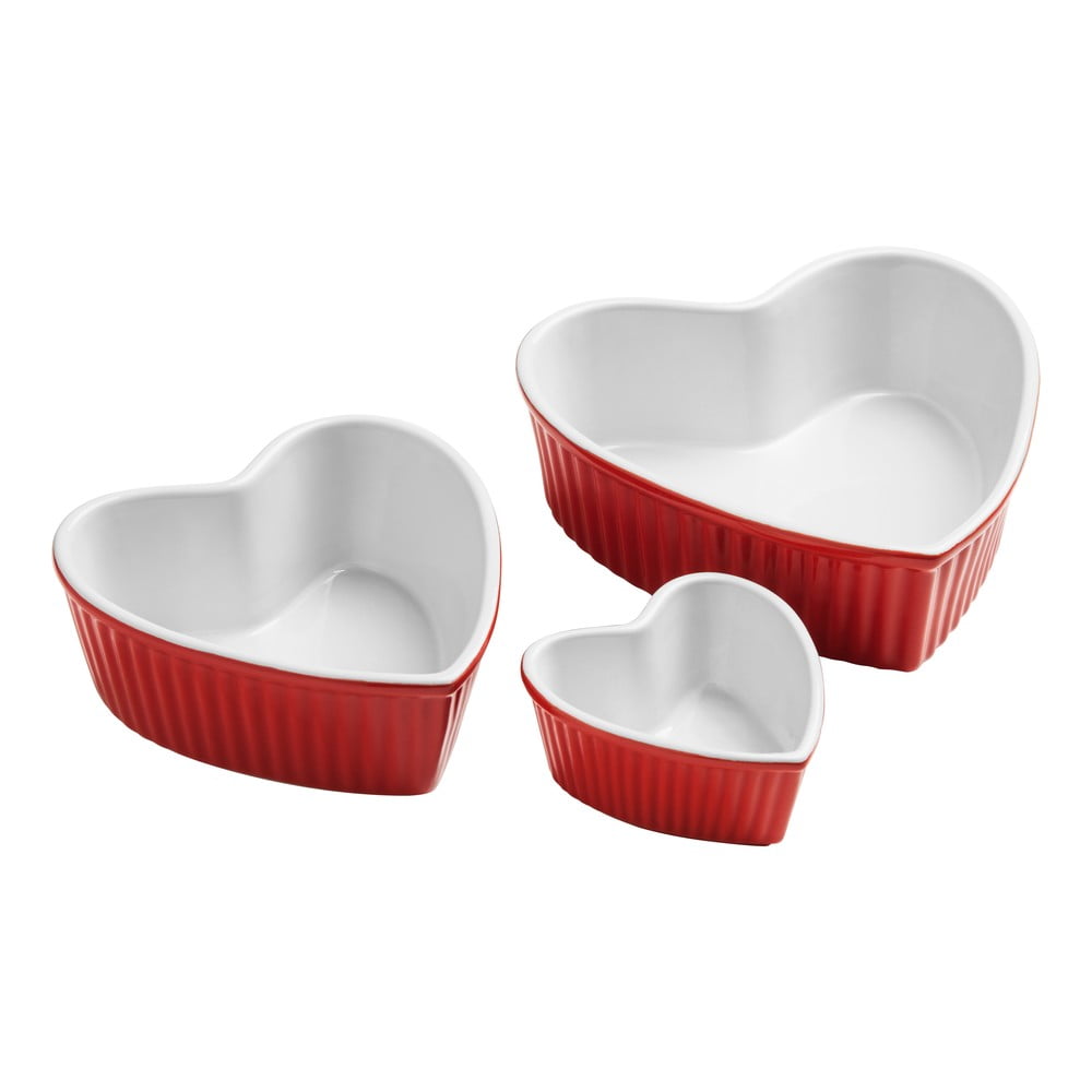 Forme de copt din ceramică pentru tort 3 buc. Amour – Premier Housewares Forme de copt din ceramică pentru tort 3 buc. Amour – Premier Housewares