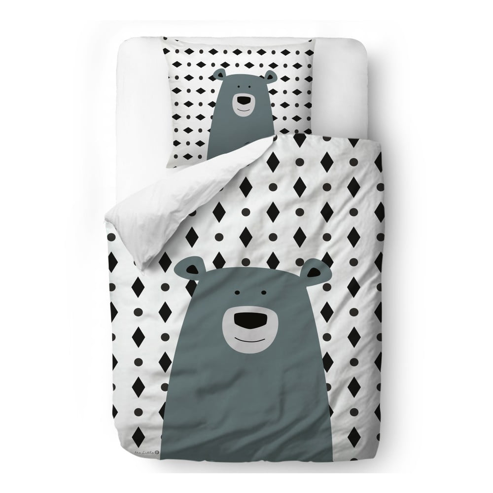 Lenjerie de pat din bumbac satinat pentru copii Butter Kings Polar Bear, 140 x 200 cm Lenjerie de pat din bumbac satinat pentru copii Butter Kings Polar Bear, 140 x 200 cm