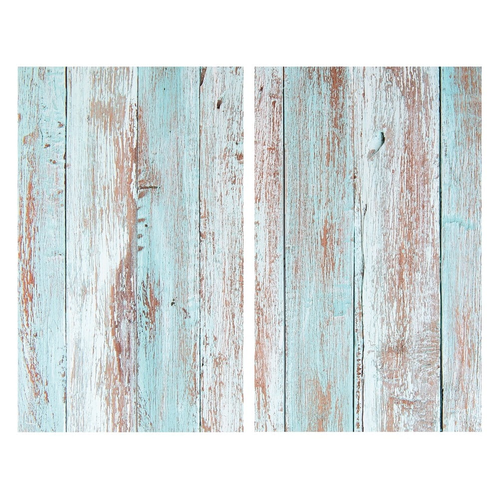 Protecții de aragaz 2 buc. din sticlă temperată 52x30 cm Blue Wood – Allstar Protecții de aragaz 2 buc. din sticlă temperată 52x30 cm Blue Wood – Allstar