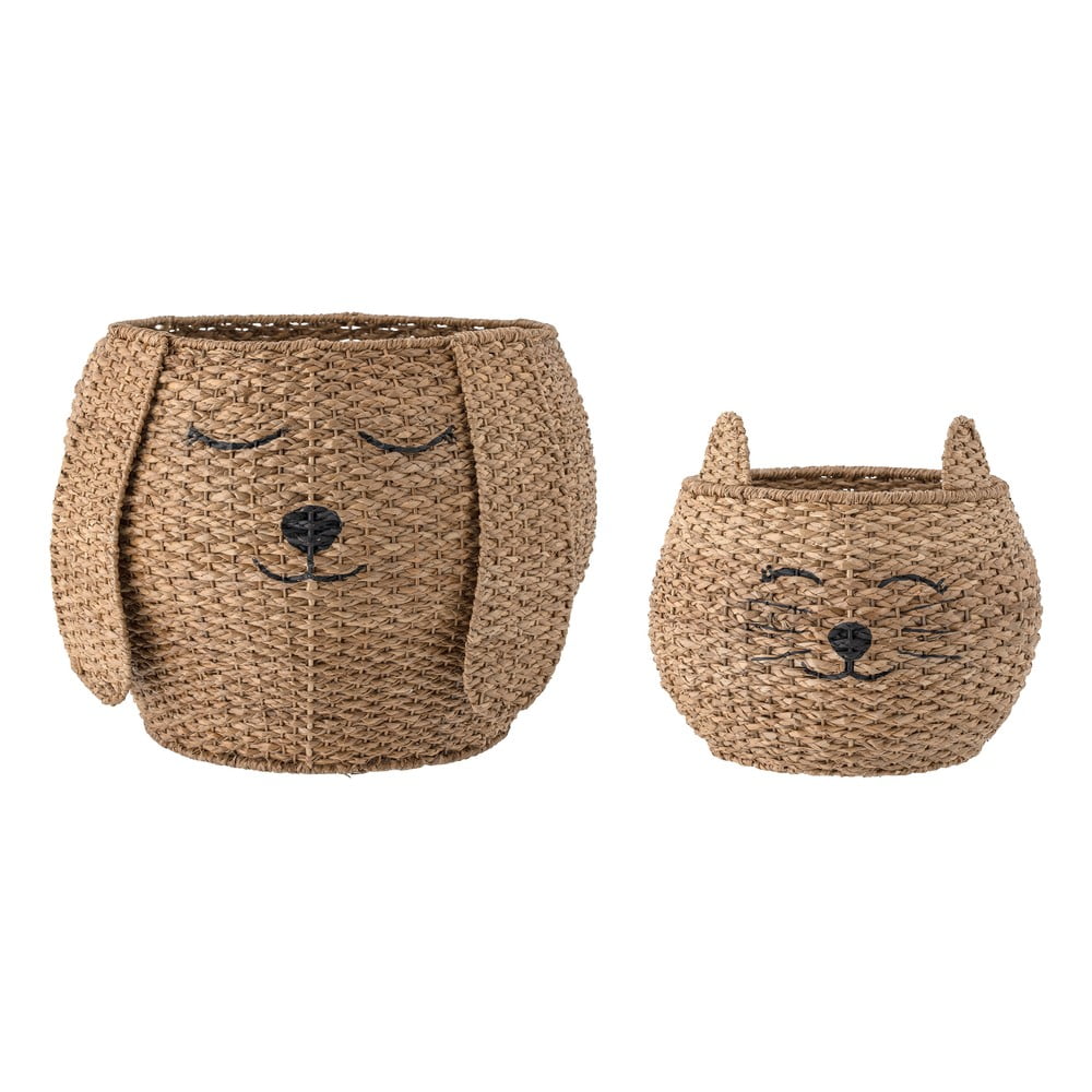 Coșuri de jucării pentru copii 2 buc. din răchită ø 46x43 cm Milus – Bloomingville Mini Coșuri de jucării pentru copii 2 buc. din răchită ø 46x43 cm Milus – Bloomingville Mini