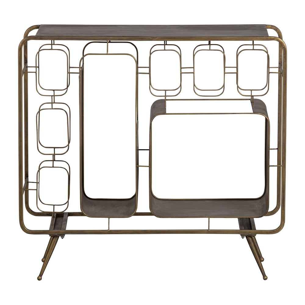 Dulap vinotecă alămiu din metal număr sticle 6, 87x80.5 cm Capo - BePureHome Dulap vinotecă alămiu din metal număr sticle 6, 87x80.5 cm Capo - BePureHome