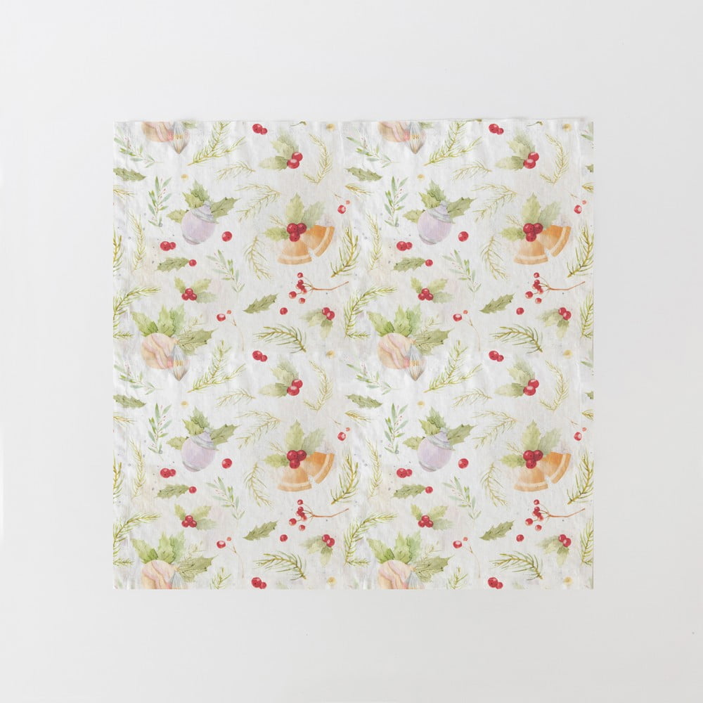Set 2 șervețele din in pentru Crăciun Linen Tales Merry, 40 x 40 cm Set 2 șervețele din in pentru Crăciun Linen Tales Merry, 40 x 40 cm