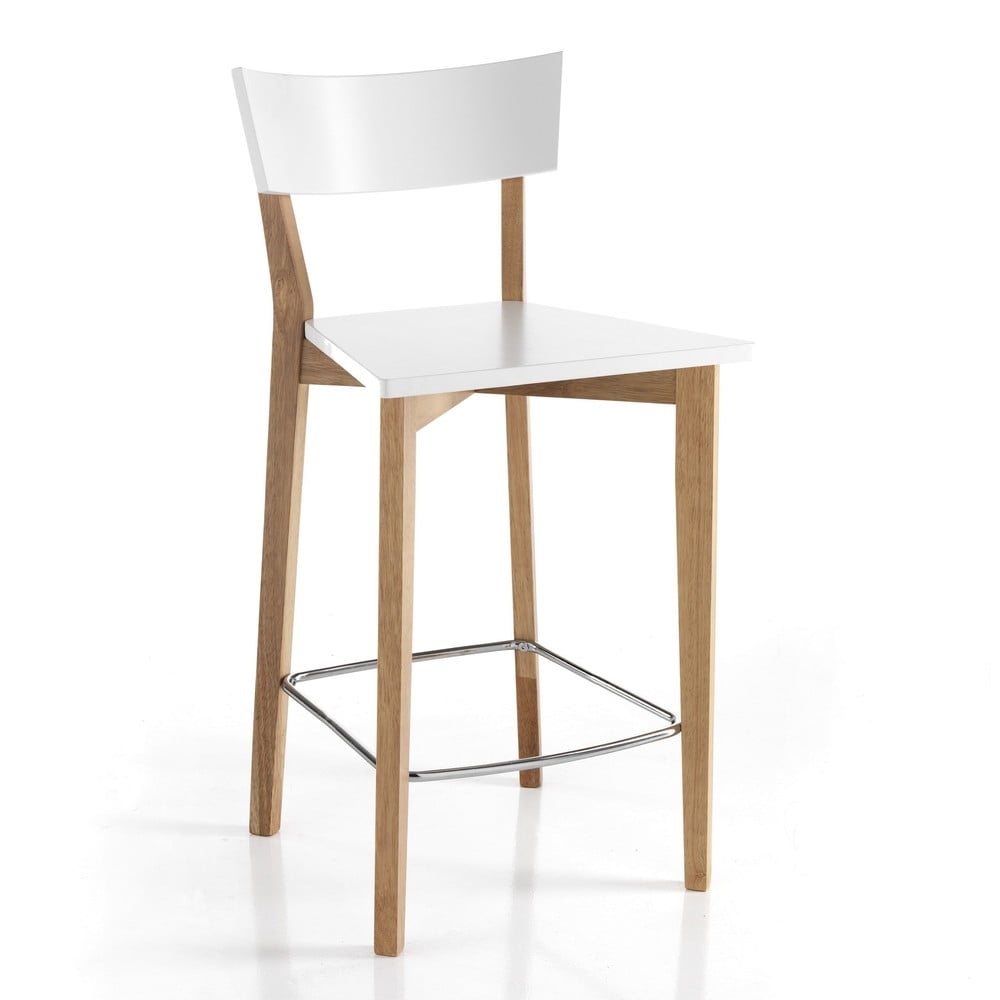Scaune de bar albe/în culoare naturală 2 buc. 94 cm Kyra – Tomasucci Scaune de bar albe/în culoare naturală 2 buc. 94 cm Kyra – Tomasucci