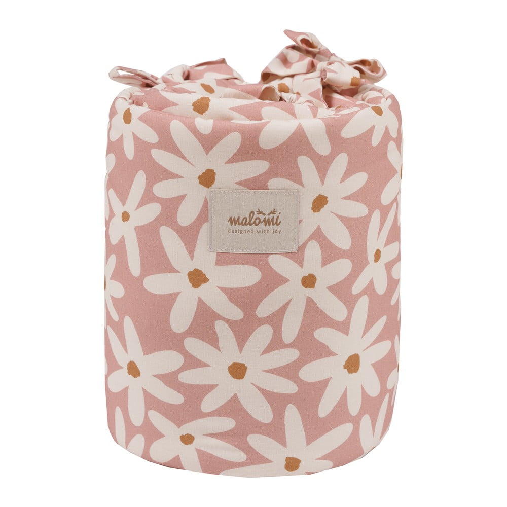 Mantinelă apărătoare pentru pătuț 180 cm Blush Daisies – Malomi Kids Mantinelă apărătoare pentru pătuț 180 cm Blush Daisies – Malomi Kids