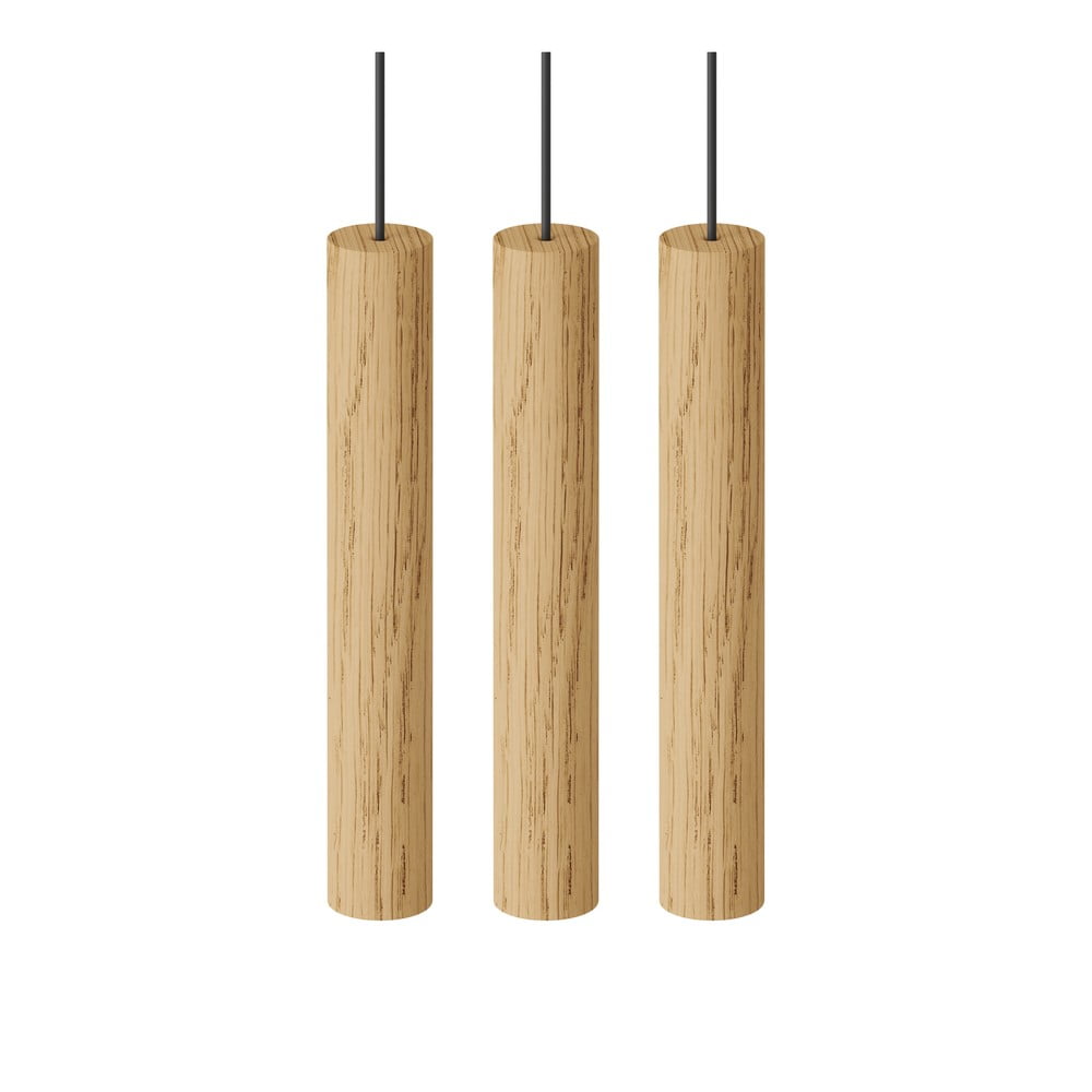 Lustră în culoare naturală LED din lemn masiv de stejar cu abajur din lemn ø 3 cm Chimes – UMAGE Lustră în culoare naturală LED din lemn masiv de stejar cu abajur din lemn ø 3 cm Chimes – UMAGE