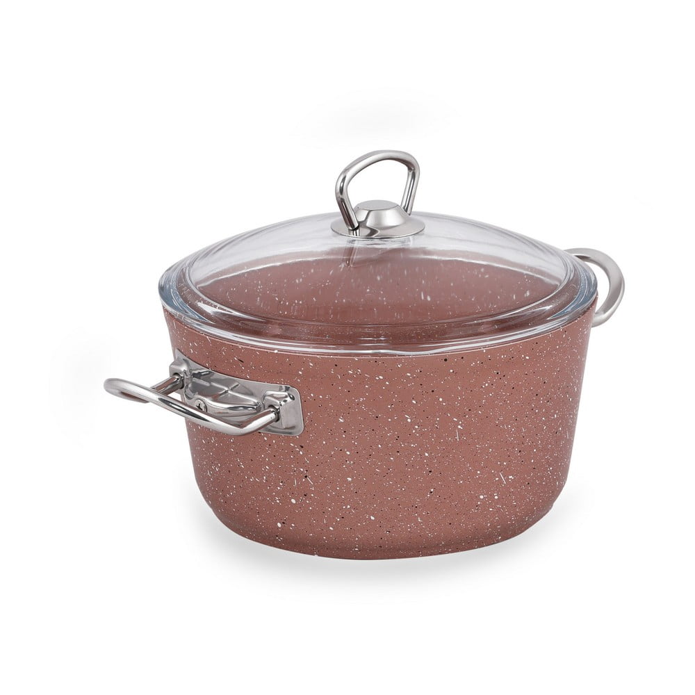Cratiță din aluminiu cu capac Güral Porselen Classic, ø 20 cm, roz Cratiță din aluminiu cu capac Güral Porselen Classic, ø 20 cm, roz