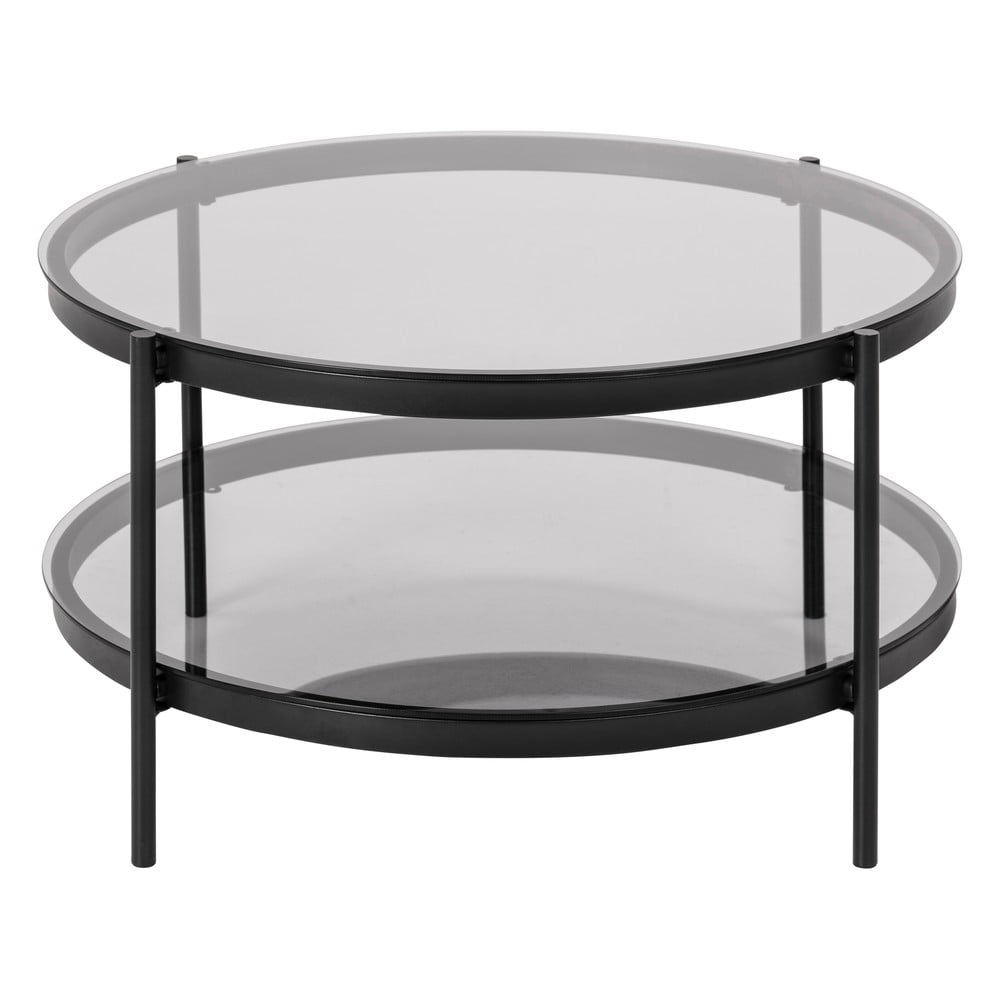 Măsuță de cafea rotundă cu blat de sticlă ø 79 cm Bayonne - Actona Măsuță de cafea rotundă cu blat de sticlă ø 79 cm Bayonne - Actona