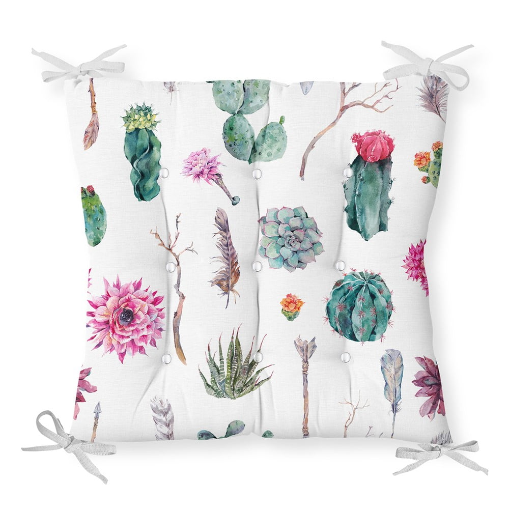 Pernă pentru scaun cu amestec de bumbac Minimalist Cushion Covers Succulent, 40 x 40 cm Pernă pentru scaun cu amestec de bumbac Minimalist Cushion Covers Succulent, 40 x 40 cm