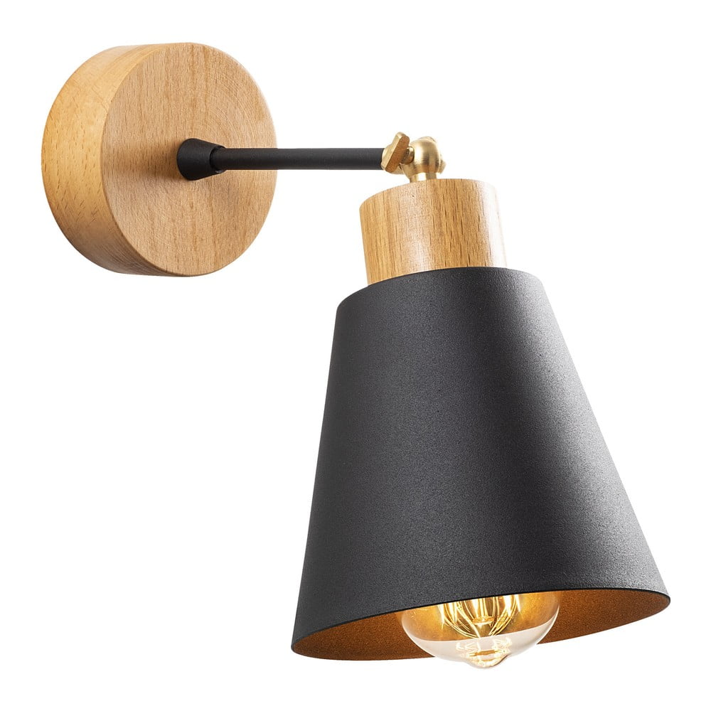 Aplică de perete neagră/în culoare naturală ø 14 cm Manavgat – Opviq lights Aplică de perete neagră/în culoare naturală ø 14 cm Manavgat – Opviq lights