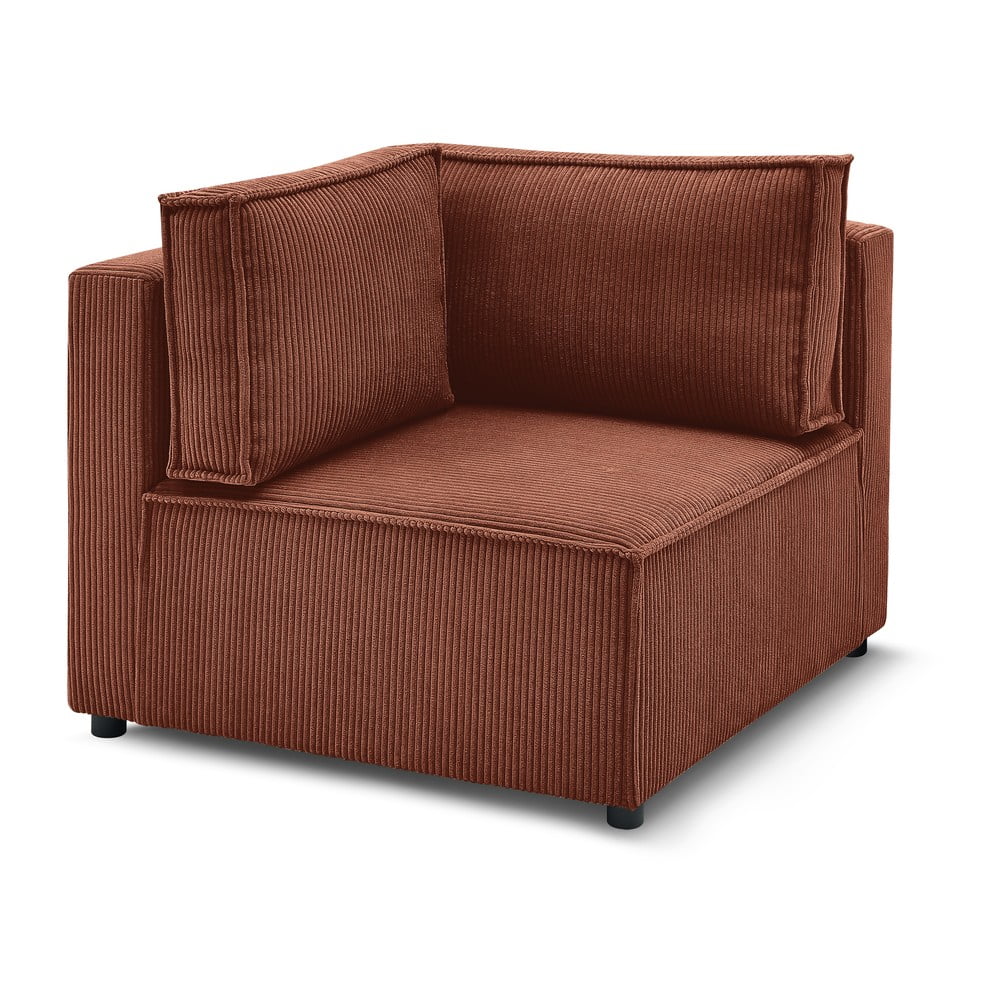 Modul pentru canapea verde deschis cu tapițerie din catifea reiată (cu colț variabil) Nihad modular – Bobochic Paris Modul pentru canapea verde deschis cu tapițerie din catifea reiată (cu colț variabil) Nihad modular – Bobochic Paris