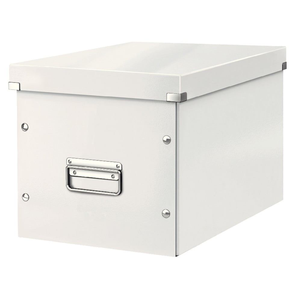 Cutie de depozitare albă din carton cu capac 32x36x31 cm Click&Store – Leitz Cutie de depozitare albă din carton cu capac 32x36x31 cm Click&Store – Leitz