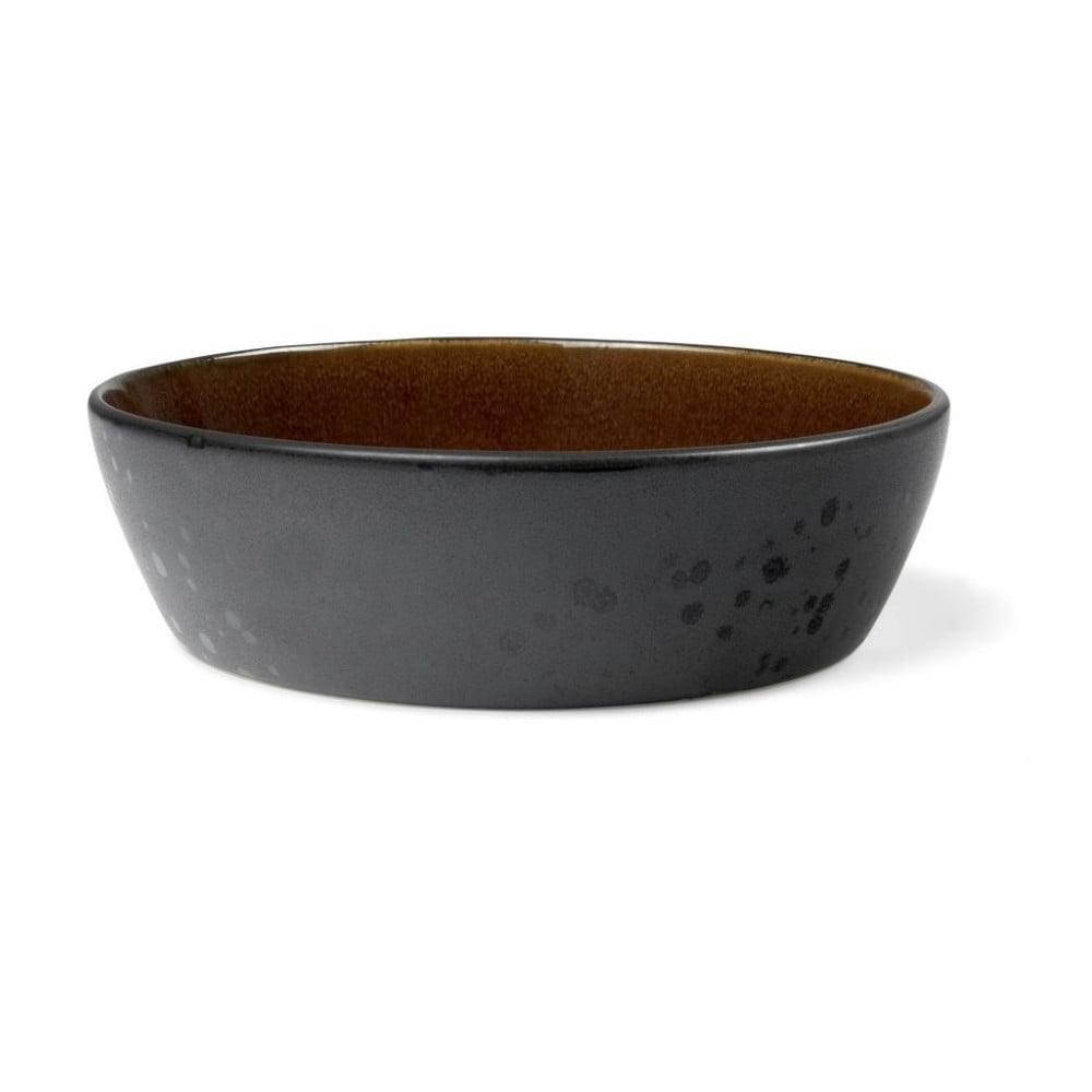 Bol de servire din ceramică și glazură interioară ocru Bitz Mensa, diametru 18 cm, negru Bol de servire din ceramică și glazură interioară ocru Bitz Mensa, diametru 18 cm, negru
