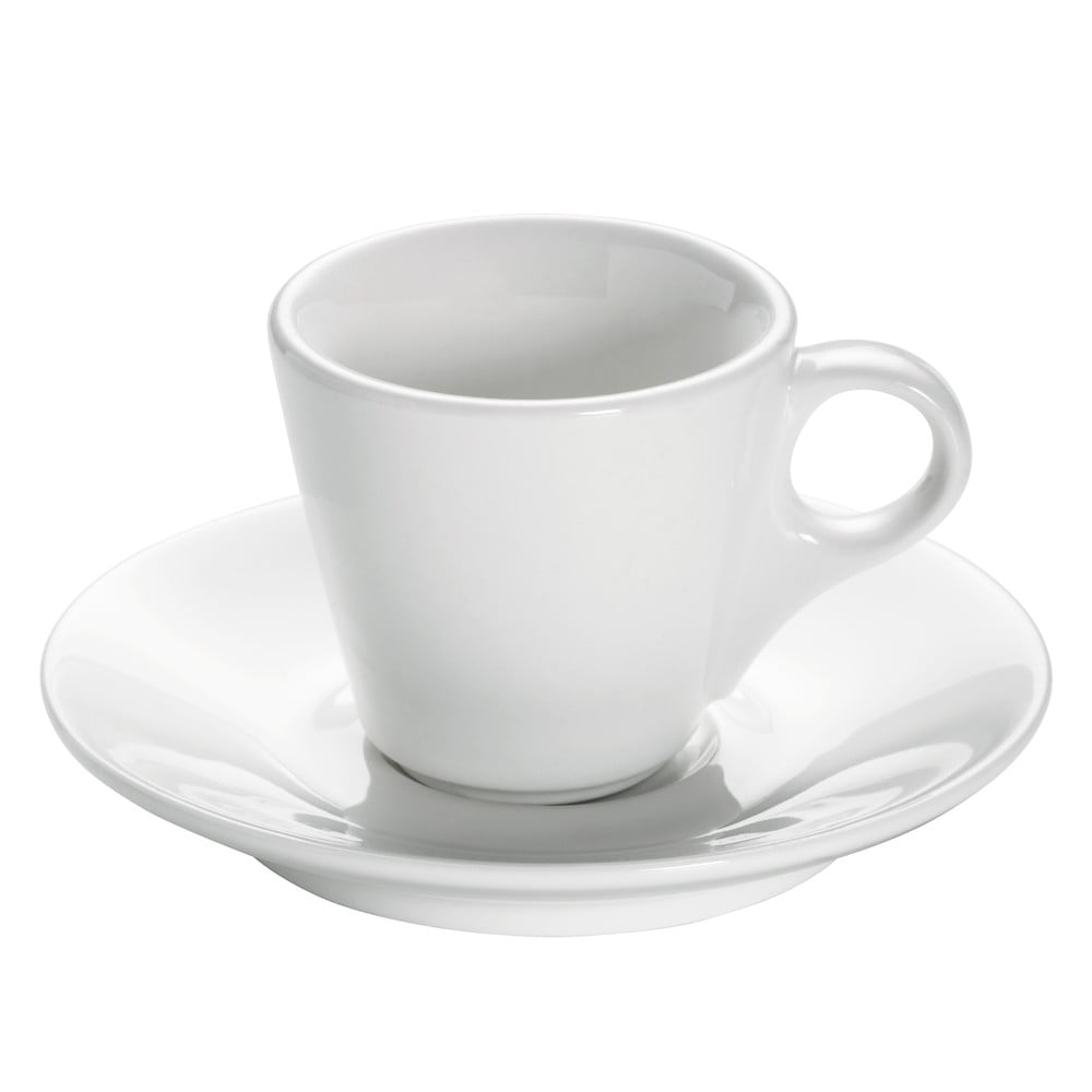 Ceașcă din porțelan cu farfurie Maxwell & Williams Basic Espresso, 70 ml, alb Ceașcă din porțelan cu farfurie Maxwell & Williams Basic Espresso, 70 ml, alb