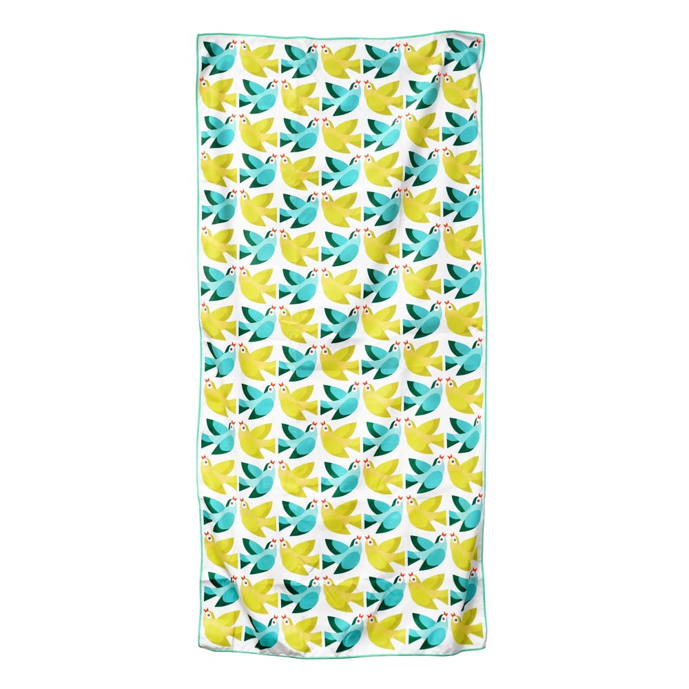 Prosop din microfibră Rex London Love Birds, 70 x 150 cm0 cm, albastru-galben Prosop din microfibră Rex London Love Birds, 70 x 150 cm0 cm, albastru-galben