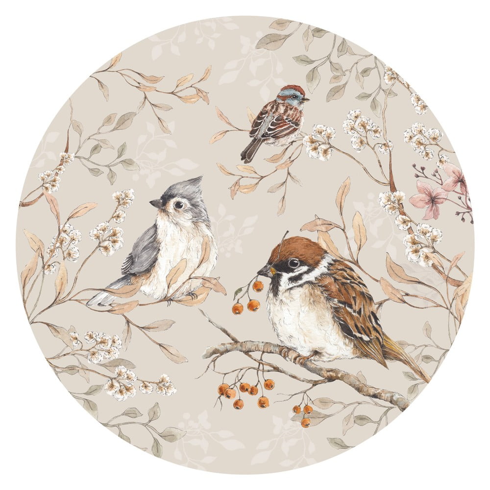 Autocolant de perete pentru copii Dekornik Birds in a Circle, ø 150 cm Autocolant de perete pentru copii Dekornik Birds in a Circle, ø 150 cm