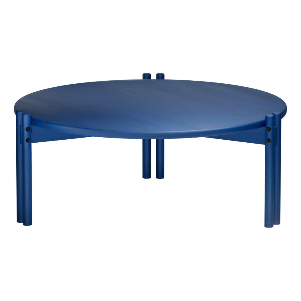 Măsuță de cafea albastră rotundă din lemn masiv de pin ø 80 cm Sticks – Karup Design Măsuță de cafea albastră rotundă din lemn masiv de pin ø 80 cm Sticks – Karup Design
