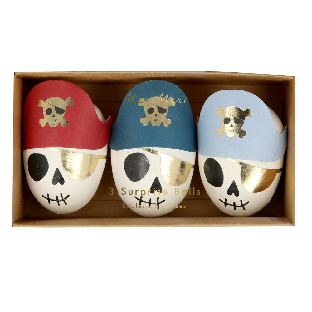 Accesorii pentru petreceri 3 buc. Pirate Skulls Surprise Balls – Meri Meri Accesorii pentru petreceri 3 buc. Pirate Skulls Surprise Balls – Meri Meri