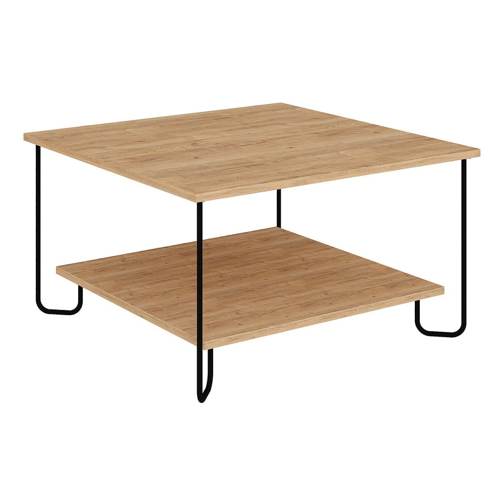 Măsuță de cafea în culoare naturală cu blat cu aspect de lemn de stejar 80x80 cm Tonka – Marckeric Măsuță de cafea în culoare naturală cu blat cu aspect de lemn de stejar 80x80 cm Tonka – Marckeric