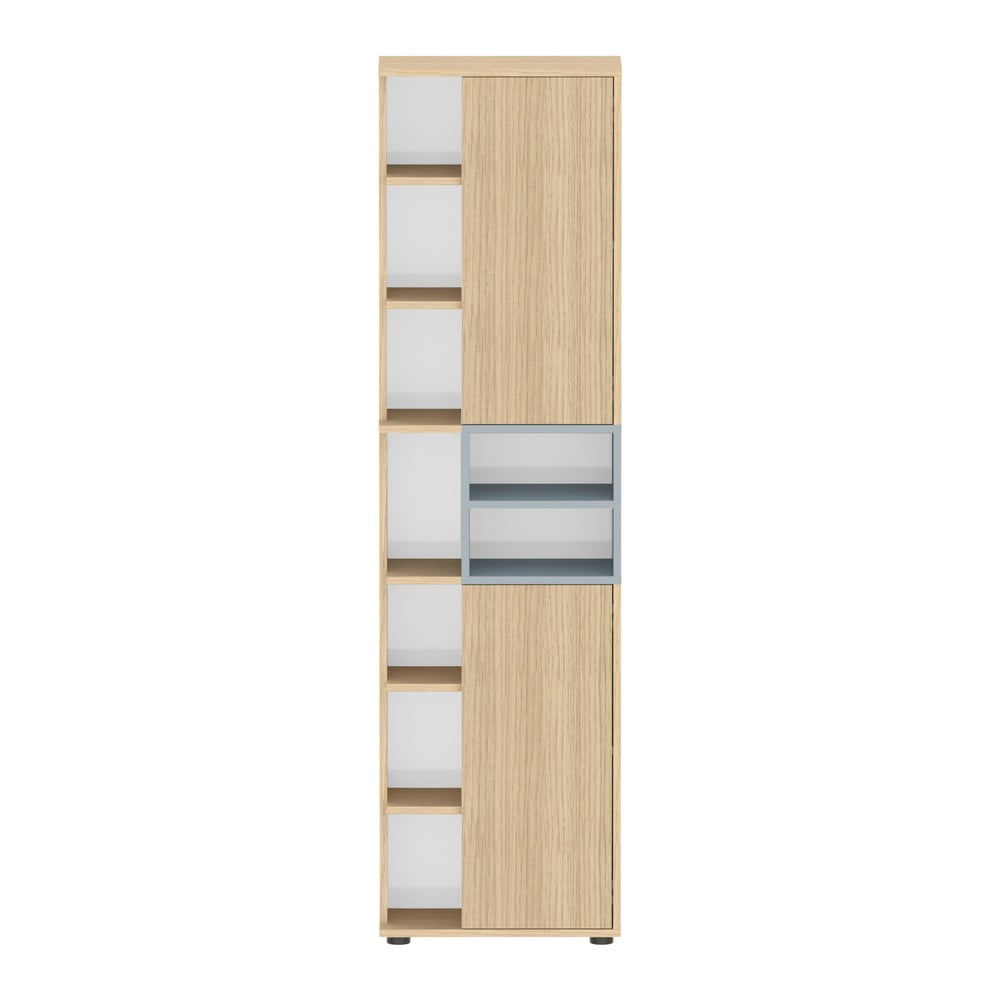 Dulap de baie gri înalt cu aspect de lemn de stejar 50x182 cm Kube - TemaHome Dulap de baie gri înalt cu aspect de lemn de stejar 50x182 cm Kube - TemaHome