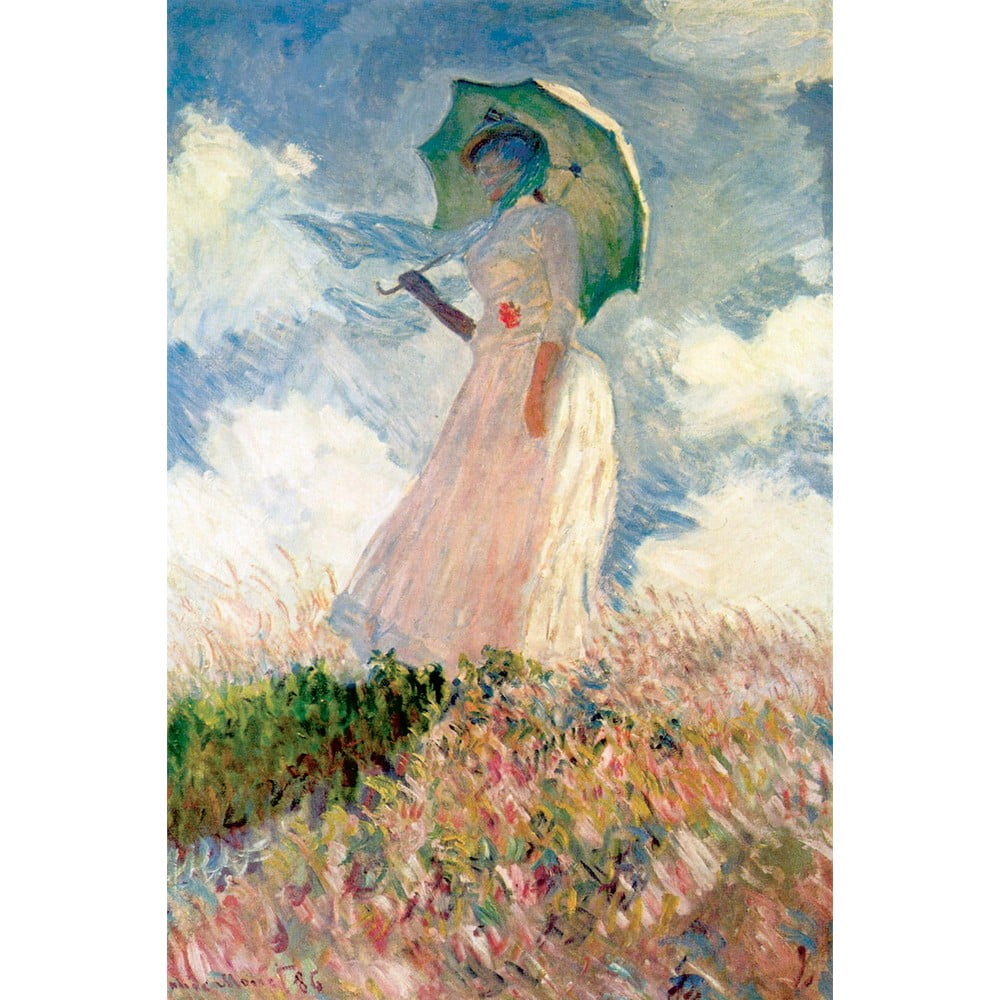 Reproducere tablou Claude Monet - Woman with Sunshade, 70 x 45 cm Reproducere tablou Claude Monet - Woman with Sunshade, 70 x 45 cm