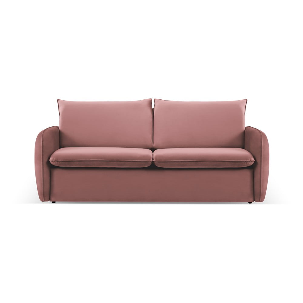 Canapea roz extensibilă cu tapițerie din catifea 214 cm Vienna – Cosmopolitan Design Canapea roz extensibilă cu tapițerie din catifea 214 cm Vienna – Cosmopolitan Design