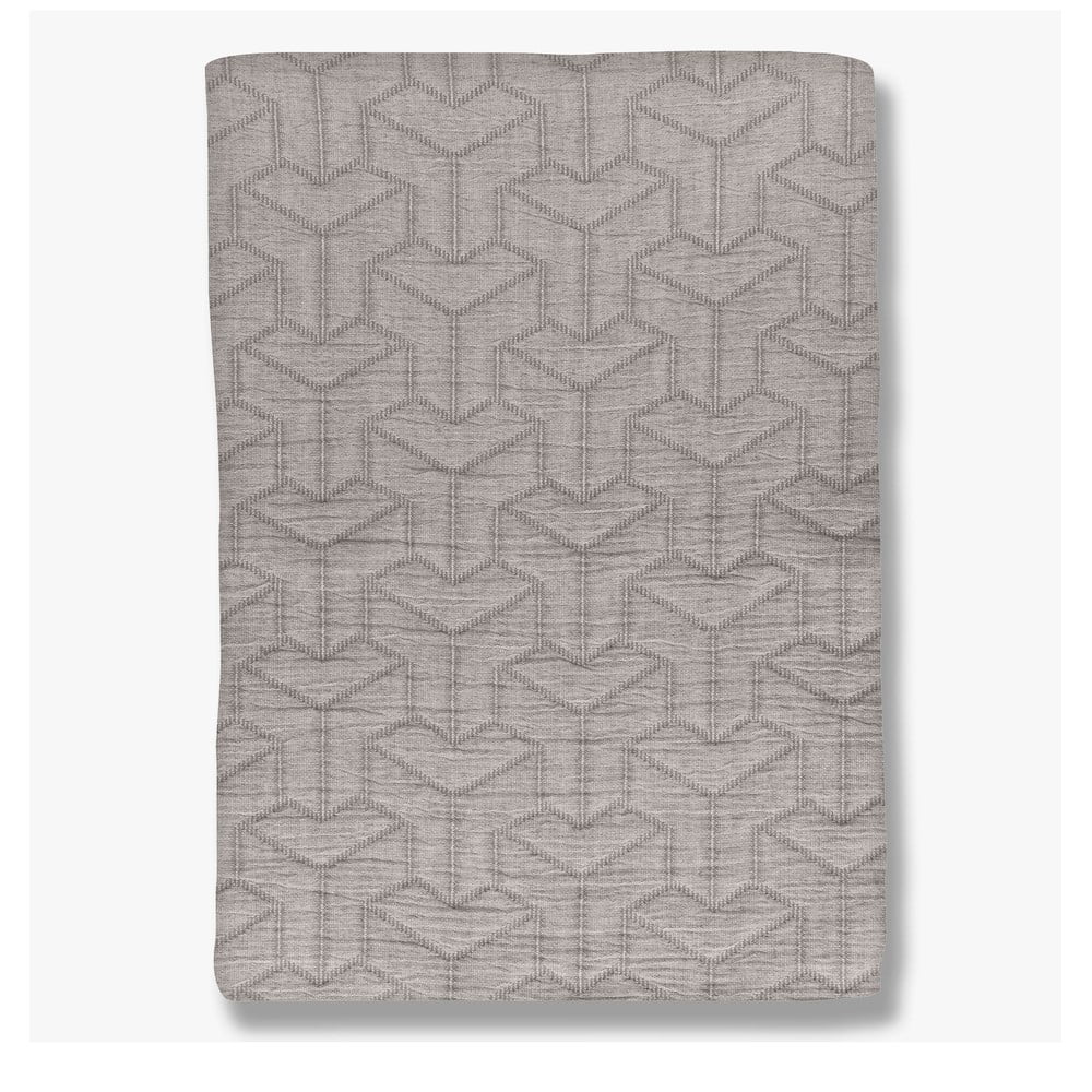 Cuvertură gri din bumbac reciclat pentru pat de o persoană 140x250 cm Trio – Mette Ditmer Denmark Cuvertură gri din bumbac reciclat pentru pat de o persoană 140x250 cm Trio – Mette Ditmer Denmark