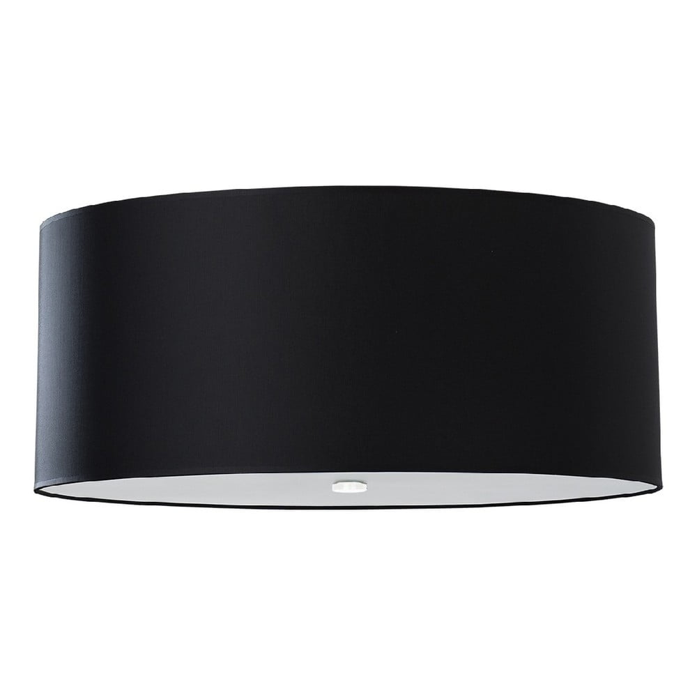 Plafonieră neagră cu abajur din sticlă ø 70 cm Volta - Nice Lamps Plafonieră neagră cu abajur din sticlă ø 70 cm Volta - Nice Lamps