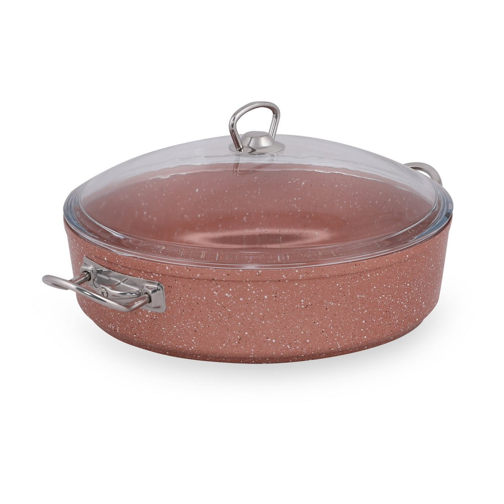 Cratiță din aluminiu cu capac Güral Porselen Classic, ø 30 cm, roz Cratiță din aluminiu cu capac Güral Porselen Classic, ø 30 cm, roz