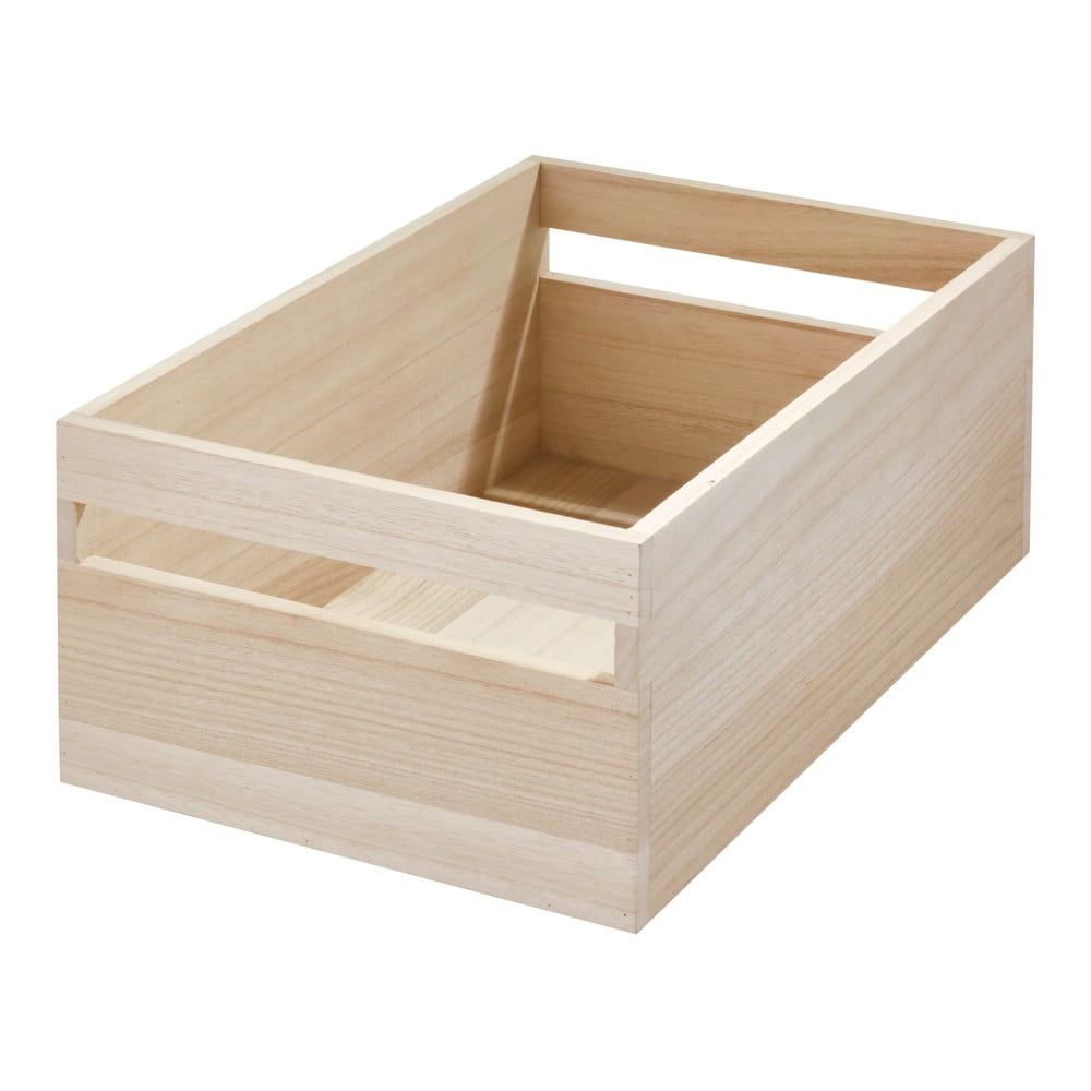 Cutie depozitare din lemn paulownia iDesign Eco Handled, 25,4 x 38 cm Cutie depozitare din lemn paulownia iDesign Eco Handled, 25,4 x 38 cm