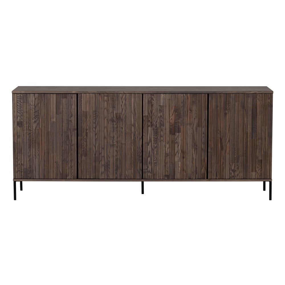 Comodă maro joasă cu aspect de lemn de frasin 200x85 cm Gravure – WOOOD Comodă maro joasă cu aspect de lemn de frasin 200x85 cm Gravure – WOOOD