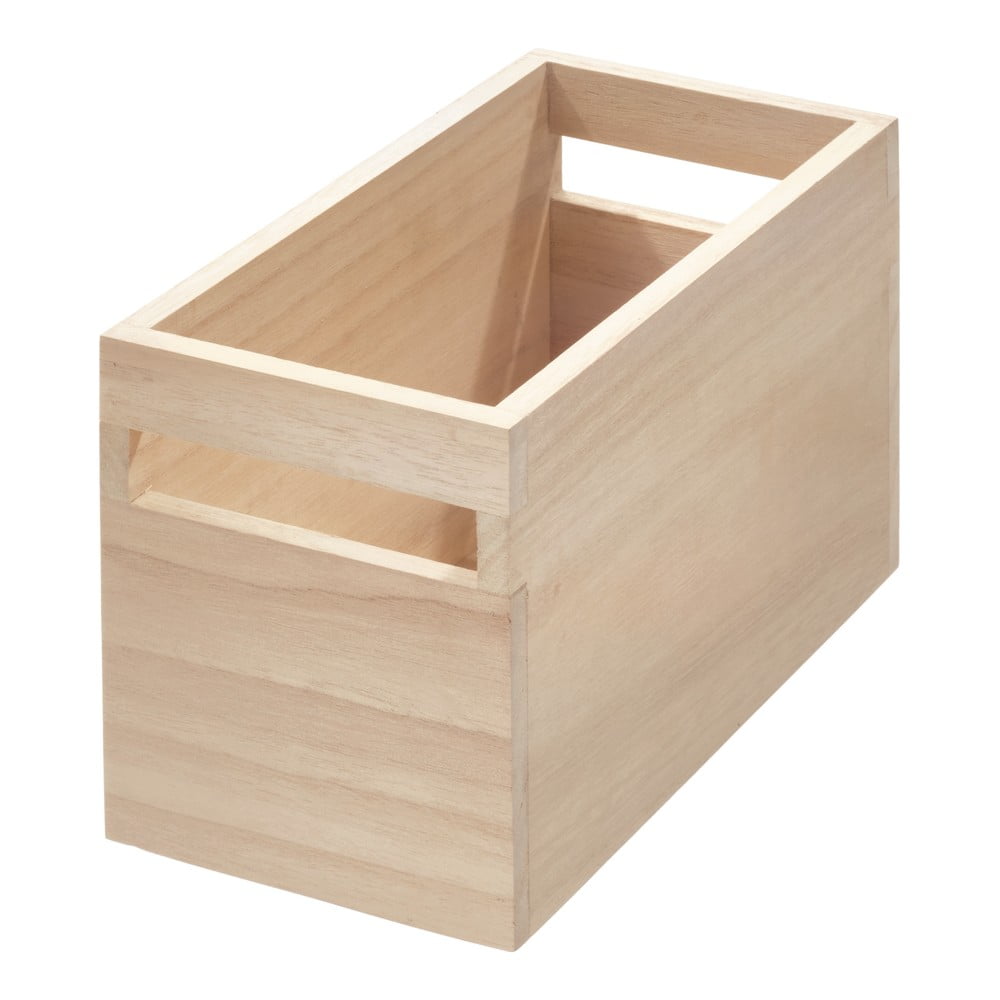 Cutie depozitare din lemn paulownia iDesign Eco Wood, 12,7 x 25,4 cm Cutie depozitare din lemn paulownia iDesign Eco Wood, 12,7 x 25,4 cm