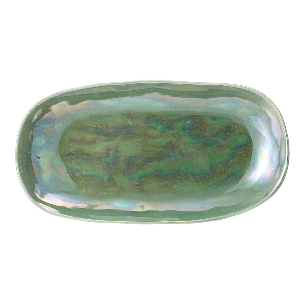 Platou din gresie ceramică Bloomingville Paula, 23,5 x 12,5 cm, verde Platou din gresie ceramică Bloomingville Paula, 23,5 x 12,5 cm, verde