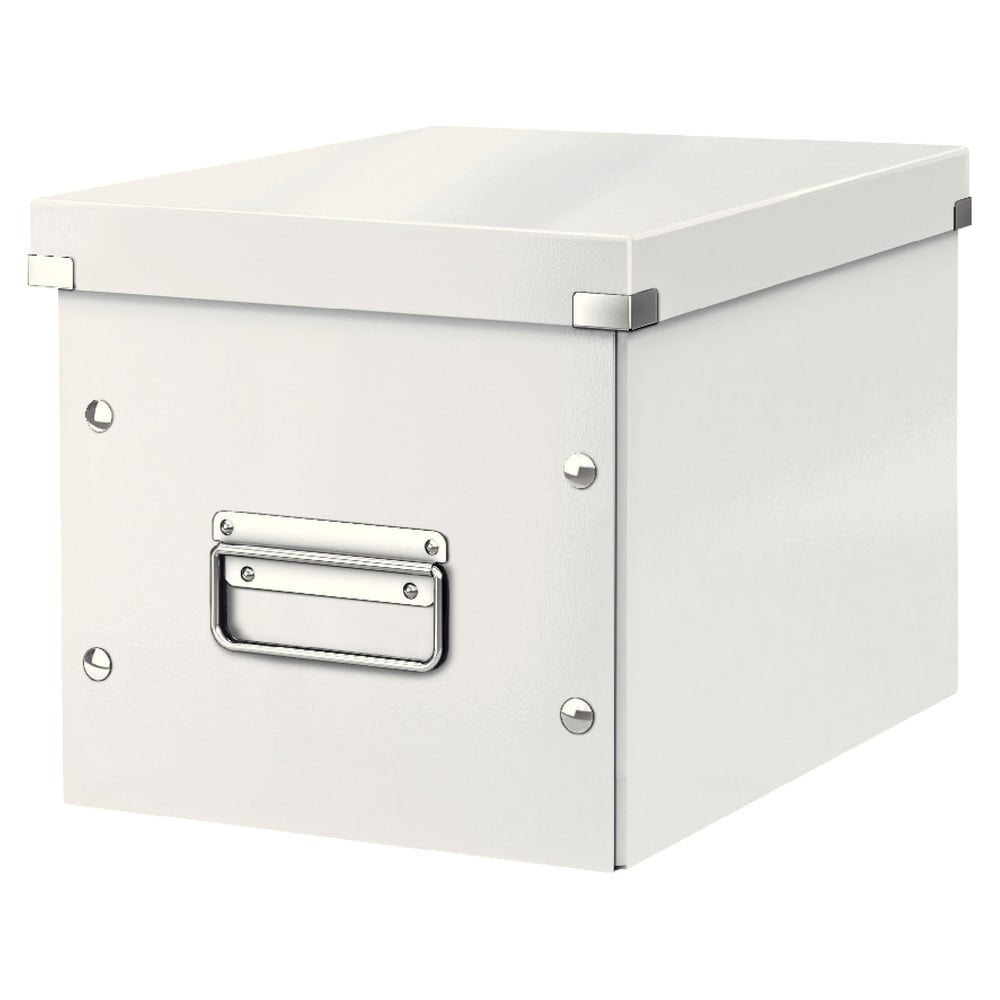 Cutie de depozitare albă din carton cu capac 26x26x24 cm Click&Store – Leitz Cutie de depozitare albă din carton cu capac 26x26x24 cm Click&Store – Leitz