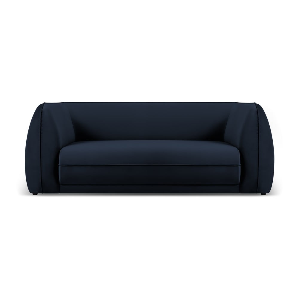 Canapea albastru-închis cu tapițerie din catifea 190 cm Lando – Micadoni Home Canapea albastru-închis cu tapițerie din catifea 190 cm Lando – Micadoni Home