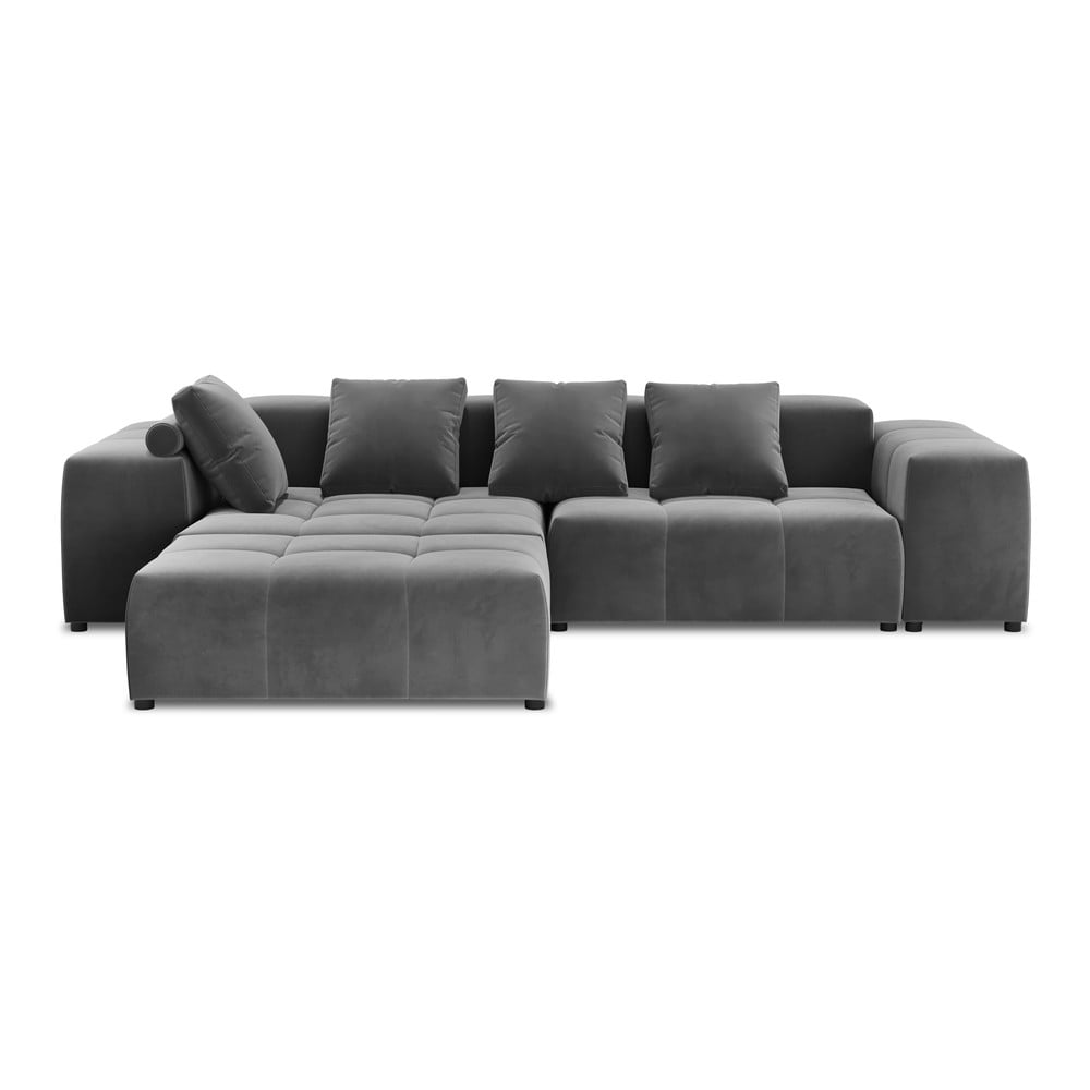Colțar gri cu tapițerie din catifea (variabil) Rome Velvet - Cosmopolitan Design Colțar gri cu tapițerie din catifea (variabil) Rome Velvet - Cosmopolitan Design