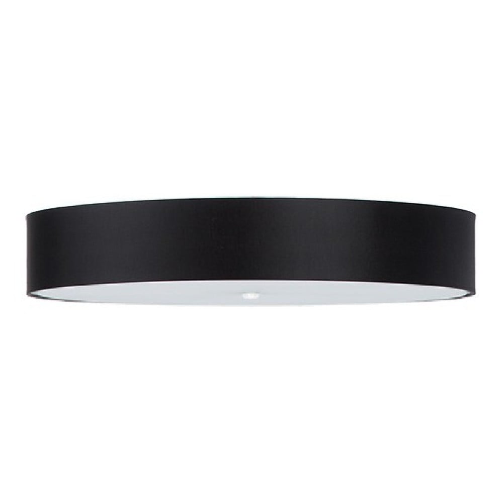 Plafonieră neagră cu abajur din sticlă ø 80 cm Herra - Nice Lamps Plafonieră neagră cu abajur din sticlă ø 80 cm Herra - Nice Lamps