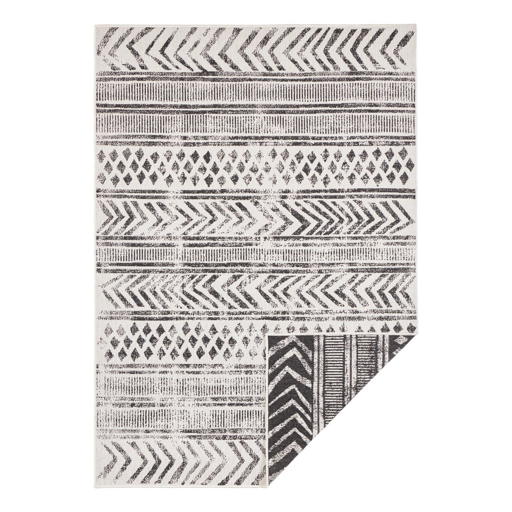 Covor adecvat pentru exterior NORTHRUGS Biri, 200 x 290 cm, negru-crem Covor adecvat pentru exterior NORTHRUGS Biri, 200 x 290 cm, negru-crem