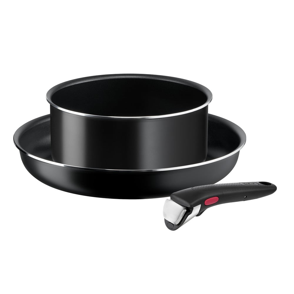 Set de vase pentru gătit 3 buc. din aluminiu Ingenio Easy Cook & Clean Black – Tefal Set de vase pentru gătit 3 buc. din aluminiu Ingenio Easy Cook & Clean Black – Tefal