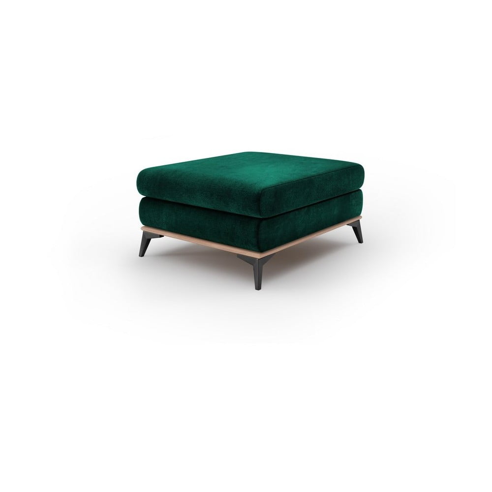 Puf cu tapițerie de catifea Windsor & Co Sofas Astre, verde smarald Puf cu tapițerie de catifea Windsor & Co Sofas Astre, verde smarald