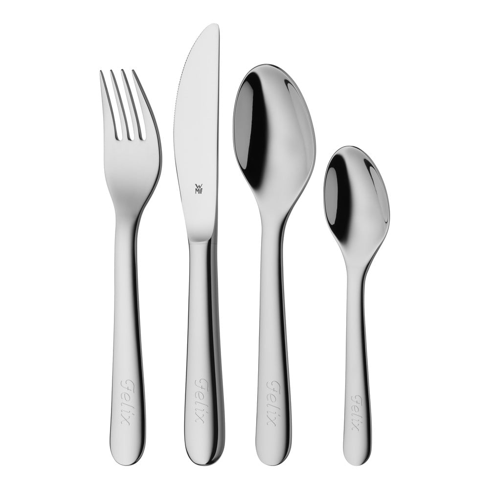 Set tacâmuri 4 piese din oțel inoxidabil pentru copii WMF Cromargan® Set tacâmuri 4 piese din oțel inoxidabil pentru copii WMF Cromargan®