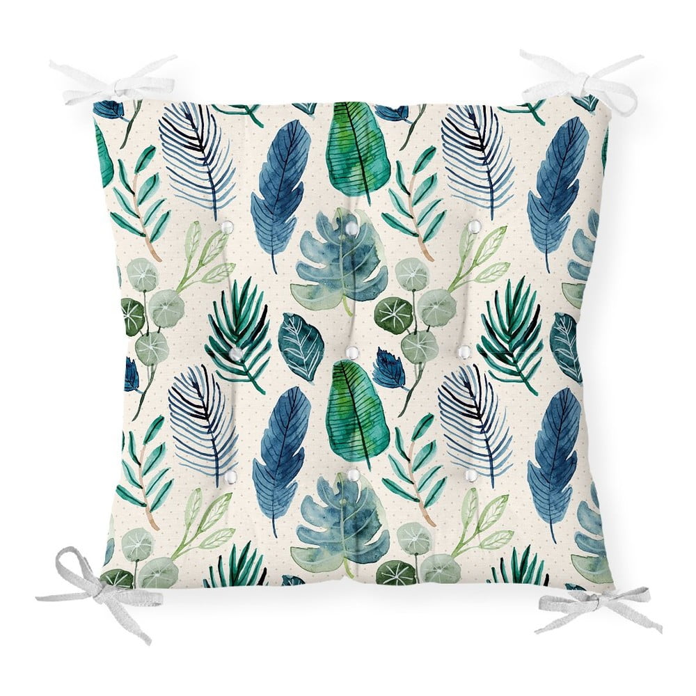 Pernă pentru scaun cu amestec de bumbac Minimalist Cushion Covers Navy Flower, 40 x 40 cm Pernă pentru scaun cu amestec de bumbac Minimalist Cushion Covers Navy Flower, 40 x 40 cm