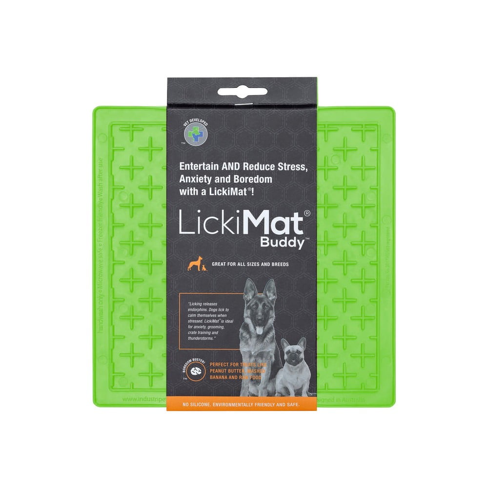 Covoraș de lins pentru animale de companie Buddy Green – LickiMat Covoraș de lins pentru animale de companie Buddy Green – LickiMat