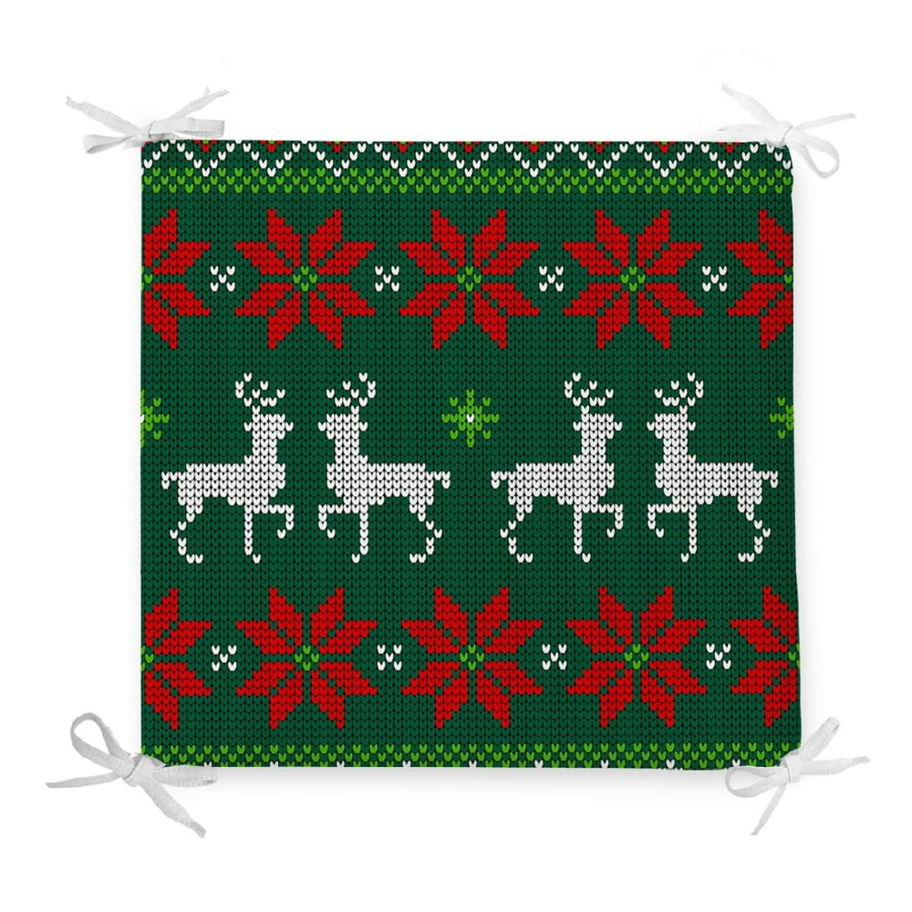 Pernă de scaun din amestec de bumbac cu model de Crăciun Minimalist Cushion Covers Holly, 42 x 42 cm Pernă de scaun din amestec de bumbac cu model de Crăciun Minimalist Cushion Covers Holly, 42 x 42 cm