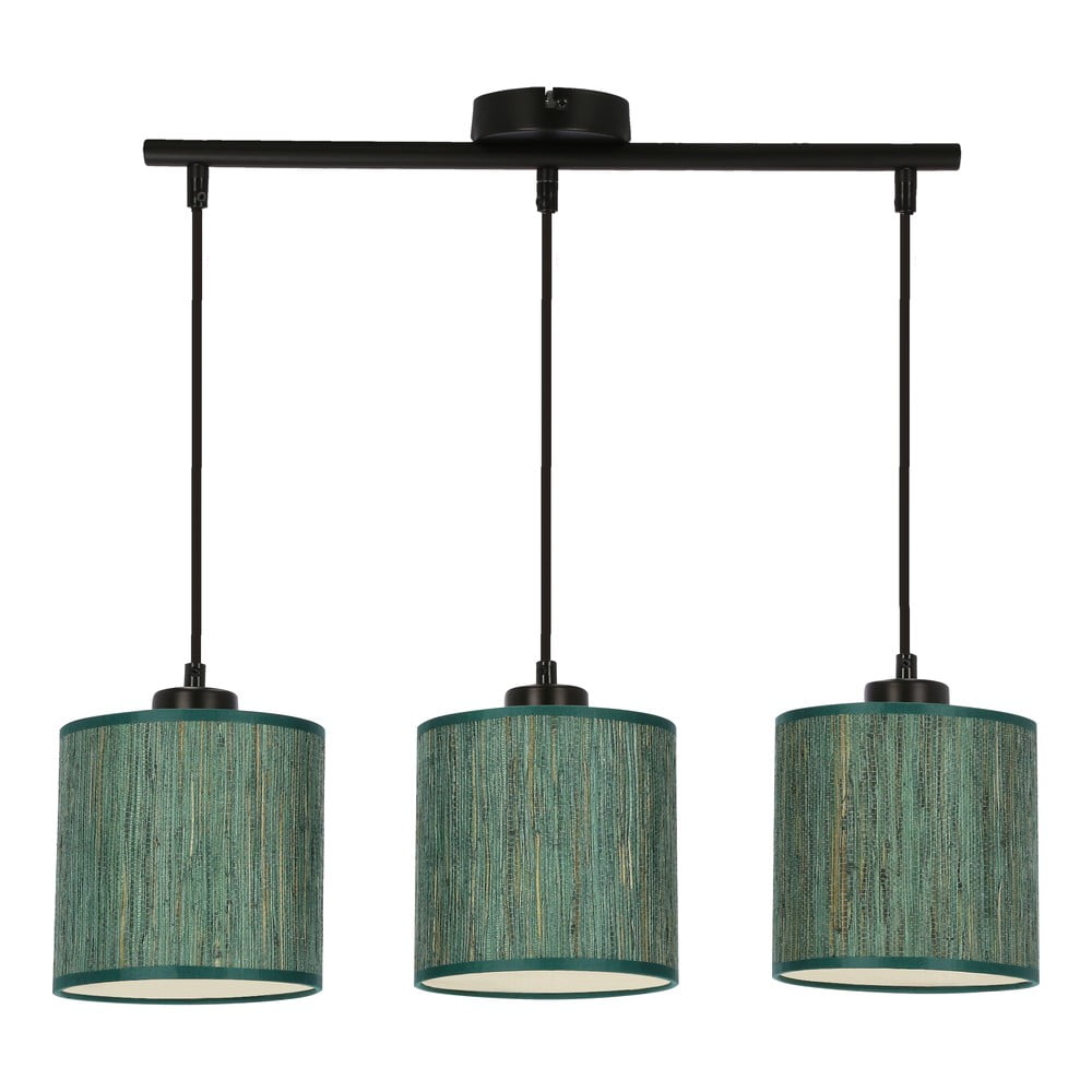 Lustră verde-închis cu abajur textil ø 15 cm Patti – Candellux Lighting Lustră verde-închis cu abajur textil ø 15 cm Patti – Candellux Lighting