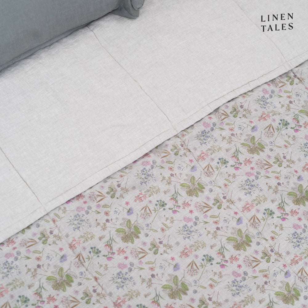 Cuvertură în culoare naturală matlasată din in 200x220 cm Botany 2 & Melange – Linen Tales Cuvertură în culoare naturală matlasată din in 200x220 cm Botany 2 & Melange – Linen Tales