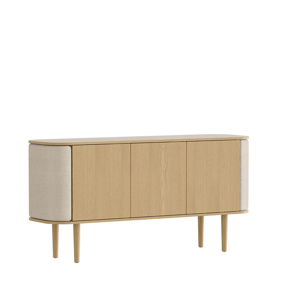 Comodă bej/în culoare naturală joasă cu aspect de lemn de stejar 150x75 cm Treasures – UMAGE Comodă bej/în culoare naturală joasă cu aspect de lemn de stejar 150x75 cm Treasures – UMAGE